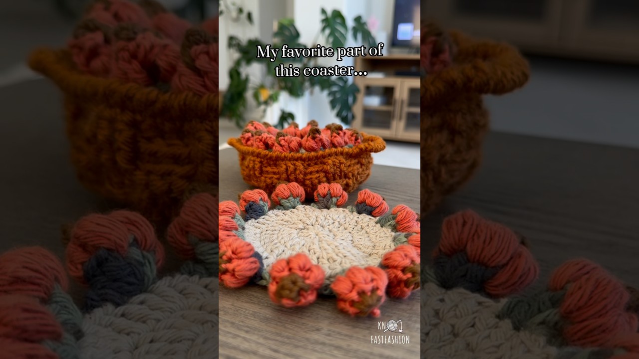 🎃 pumpkin coasters! #crochetpatterns