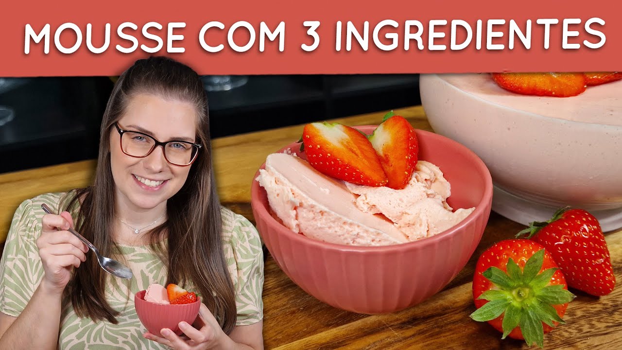 Mousse de gelatina, sobremesa com 3 ingredientes SUPER FÁCIL !