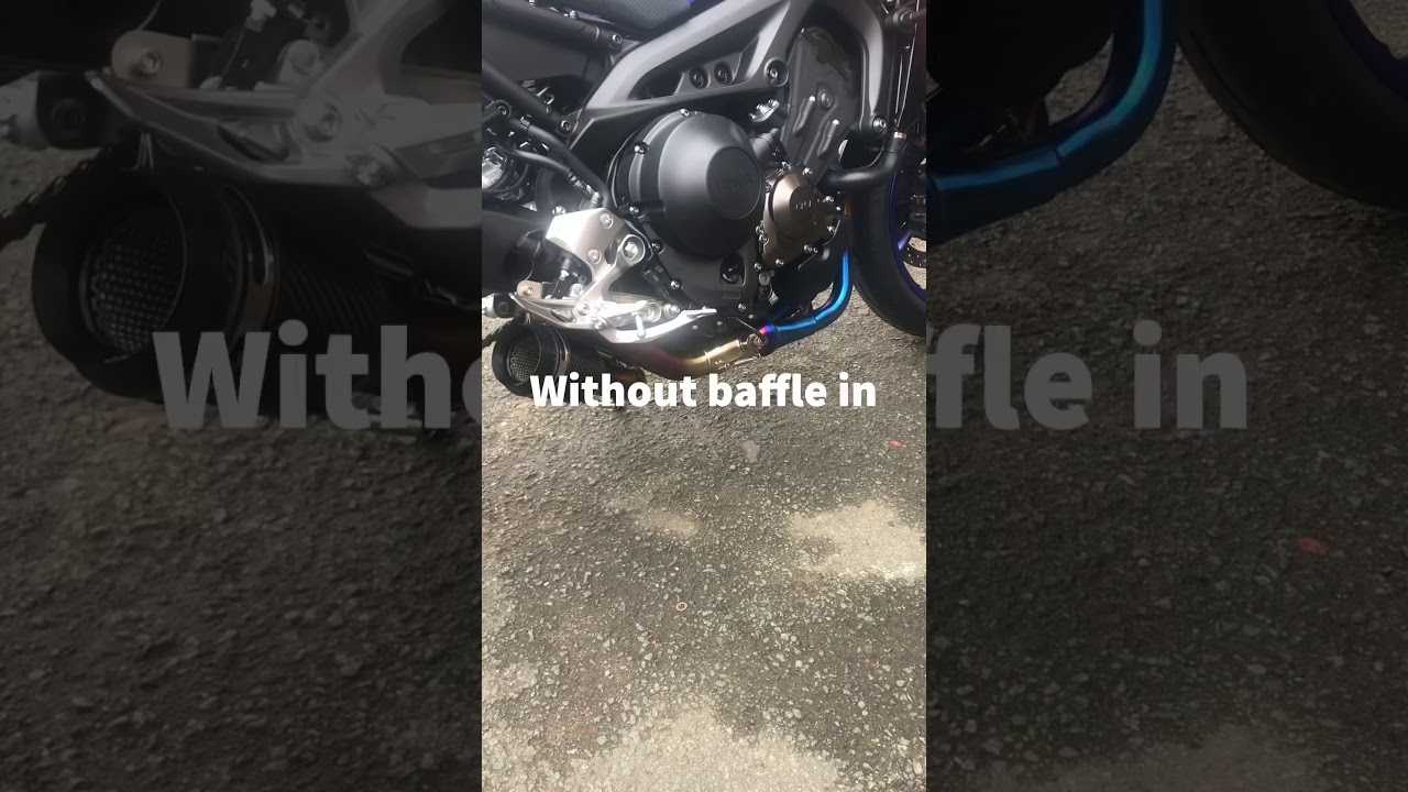 Yamaha MT-09 2019 full exhaust baffle out/In sound
