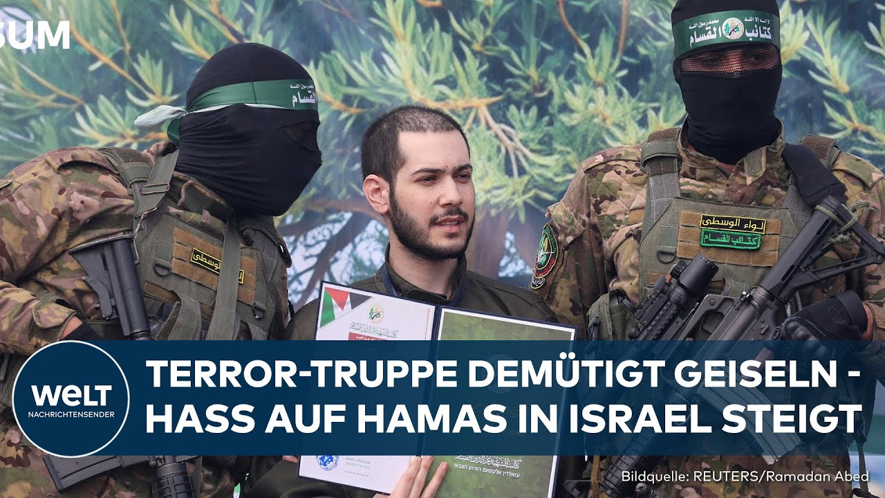 GAZA-GEISELN: Demütigendes Schauspiel - Hamas lässt sechs weitere israelische Entführte frei