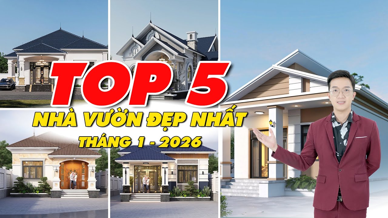 TOP 5 mẫu nhà vườn đẹp nhất tháng 1 - 2026 do Maxhome thiết kế