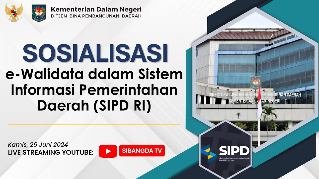 SOSIALISASI e-Walidata dalam Sistem Informasi Pemerintahan Daerah (SIPD RI) dlm penyusunan Dokrenda