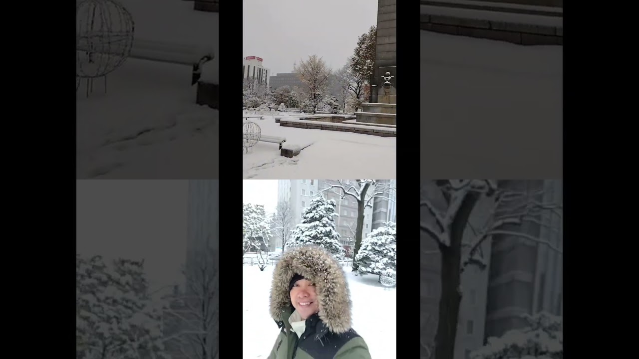 Exploring Japan experience snow in Japan Sapporo #japantravel #sapporo2025 #snow 