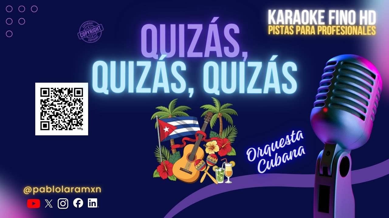 Quizá Quizá Quizá Karaoke Fino HD | Orquesta Cubana | Bolero | Pistas Para Profesionales