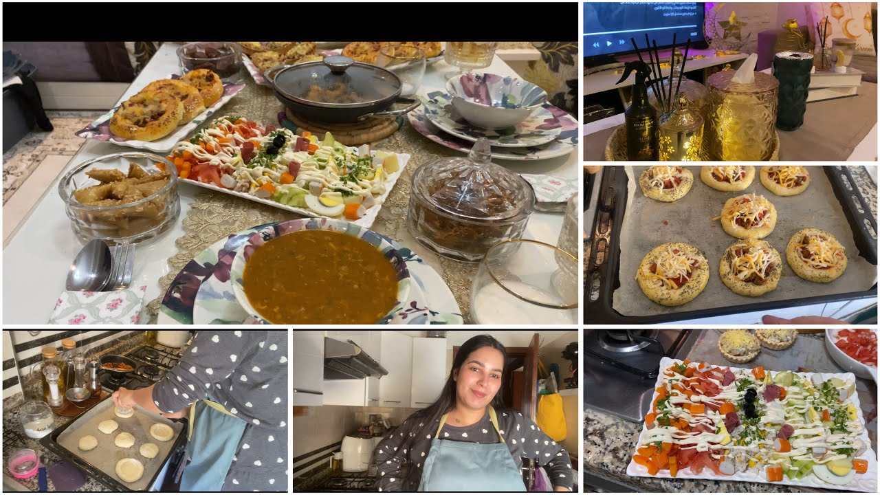 ثاني يوم من رمضان 🌙 عجين قطني بحشوة سهلة 👌🏻 لكيش بالدجاج و الفطر ،طجين بلبيل 🦐 