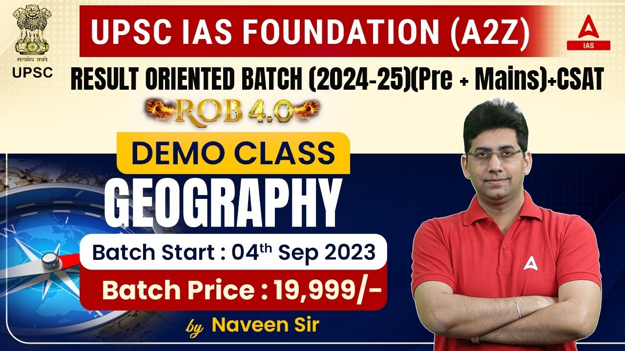 DEMO Geography UPSC IAS Foundation 2024-25 | UPSC 2024 Geography By Naveen Sir