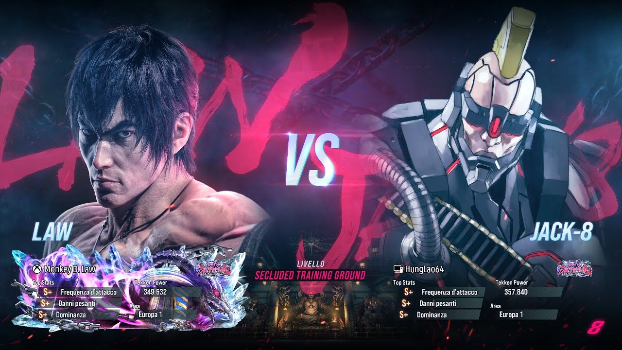 Monkey D. Law (Law) vs HungLao64 - High Level matches - #tekken8law #tekken8jack8 #tekken8 #gaming 