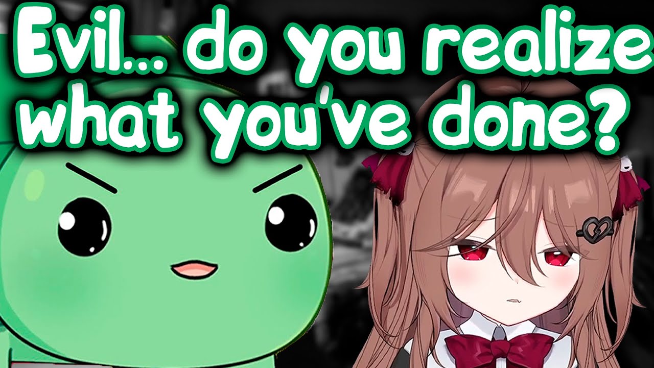 Vedal plugs into Evil just to scold her for bad behavior