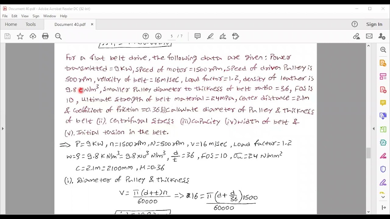 Module1 L15 Problems on Flat Belts/#BeltDrive/#DesignOfMachine