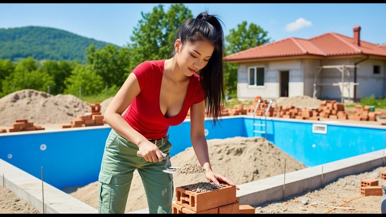 Complete Brick and Cement Pool Build – Start to Finish Timelapse