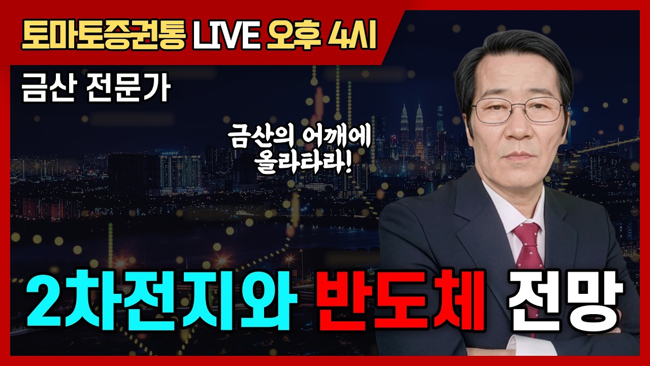 2차전지와 반도체 전망 [토마토 증권통 live] ★금산 전문가★