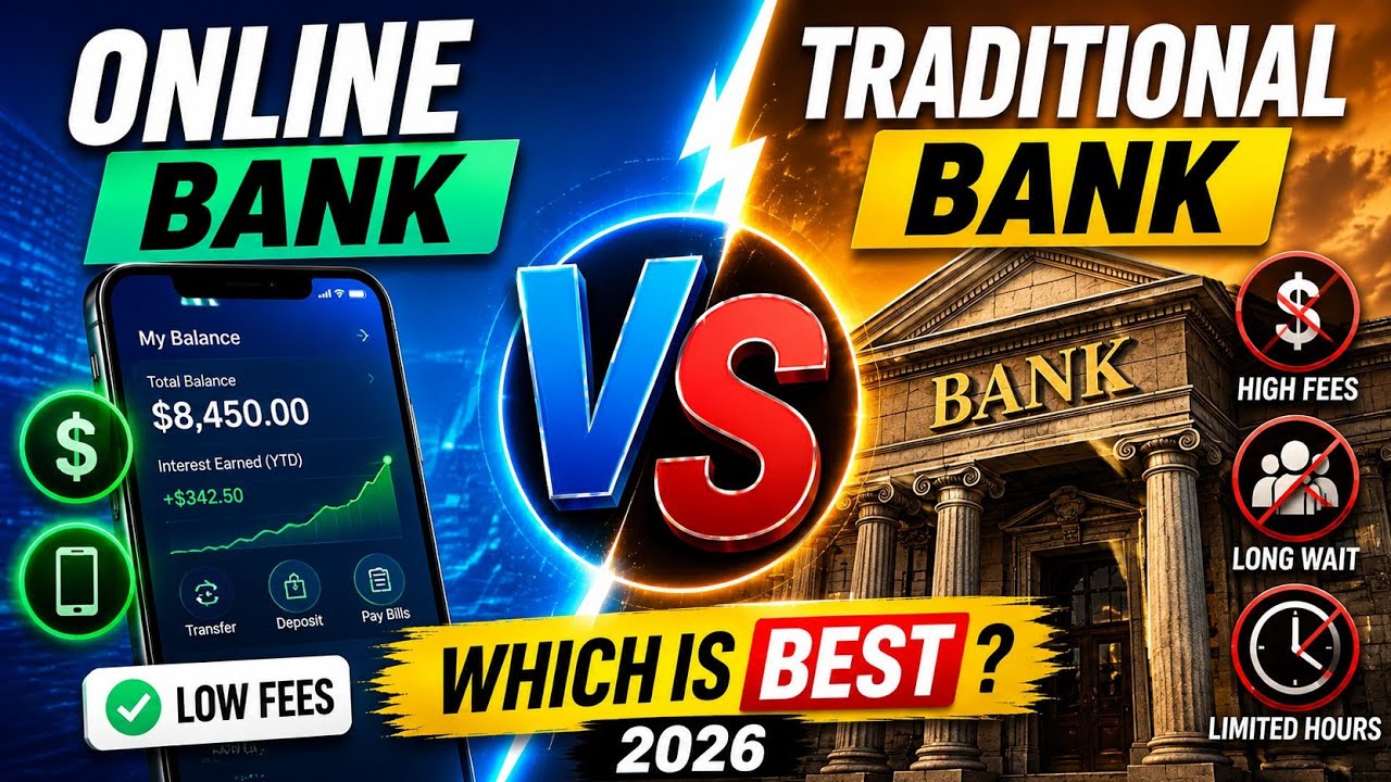 Online vs Traditional Banks in 2026: Which Bank Is BEST for You?
