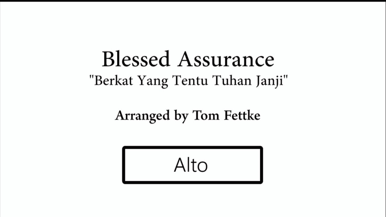 Blessed Assurance - Alto Guide