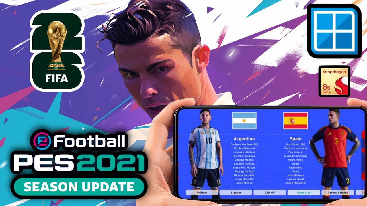 EFOOTBALL PES 2021 ПАТЧ FIFA WORLD CUP 2026🔥ПОЛНАЯ УСТАНОВКА - WINLATOR 11.1 MOD AJAY - POCO F7