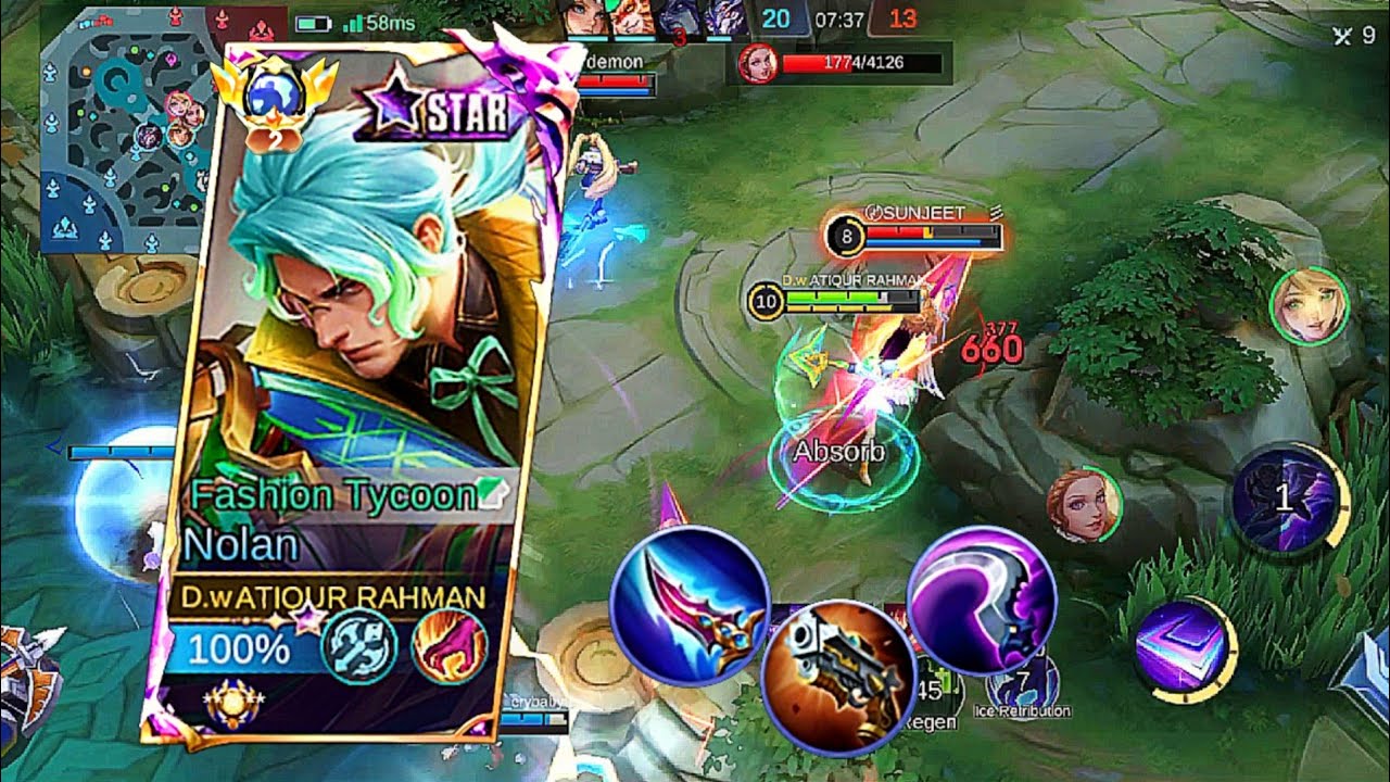 NOLAN DAMAGE HACK BEST BUILD🔥🔥 NOLAN BEST BUILD 2024 #nolanml #mobilelegends #nolan
