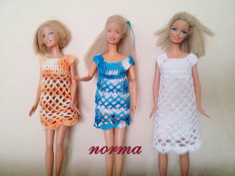 vestiditos para la barbie ... si les gusta.. dedito arriba