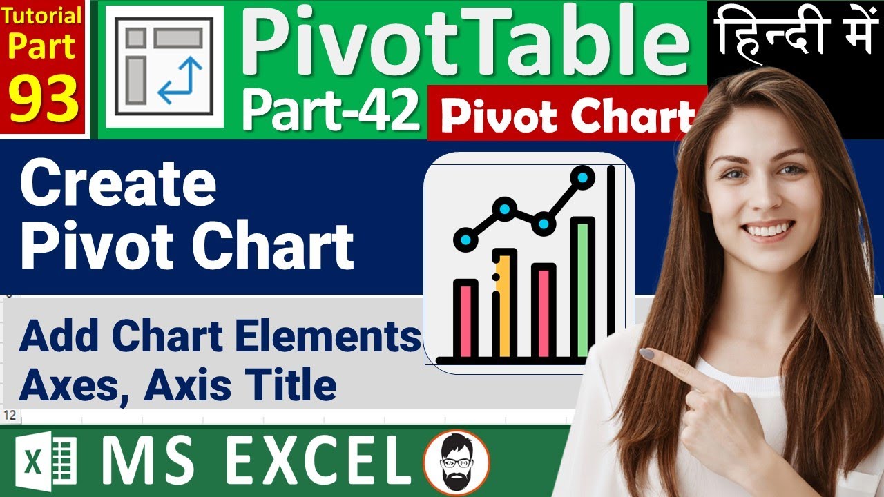 MS-EXCEL-93-How to Create Pivot Chart- Add Chart Elements - Axes, Axis Title - Pivot Chart Tutorial