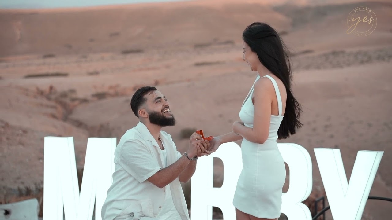 Demande en mariage romantique au désert d'Agafay Marrakech / Mariage Proposal at Agafay- Marrakech