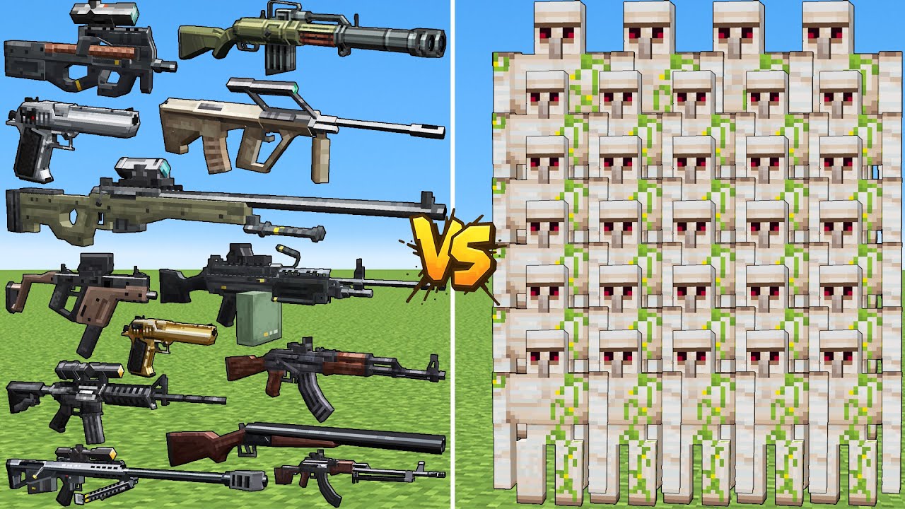 What TaCZ Gun Can Defeat Golems the Fastest in Minecraft?