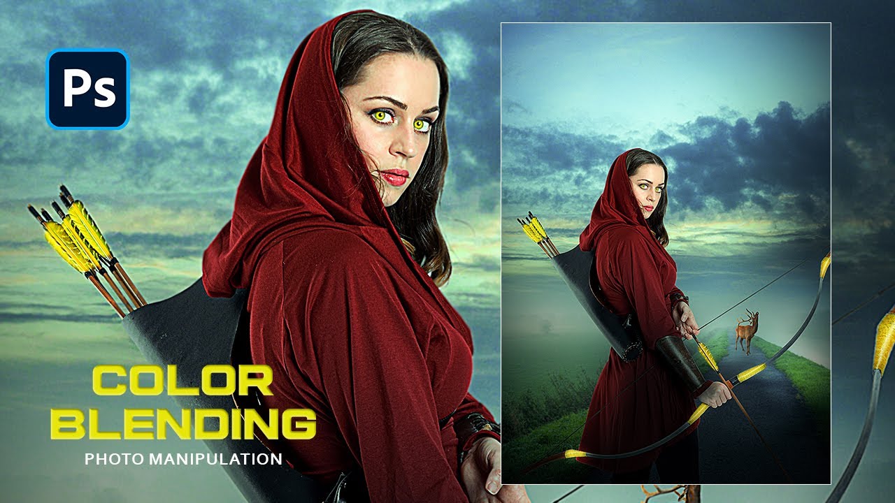 Color Blending Cinematic Poster Photo Manipulation - Photoshop Tutorial