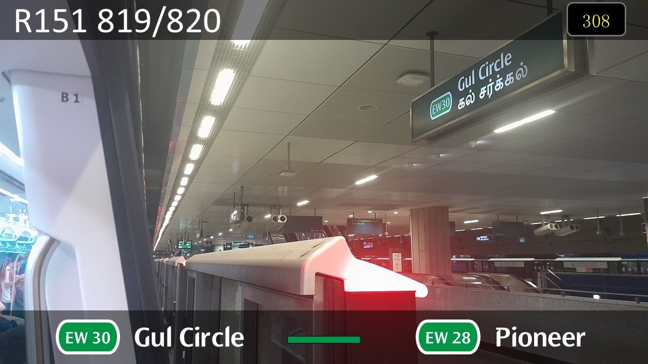 (Robotic zzz sound🤖🔥) SMRT R151 819/820 --- [Gul Circle →  Pioneer]