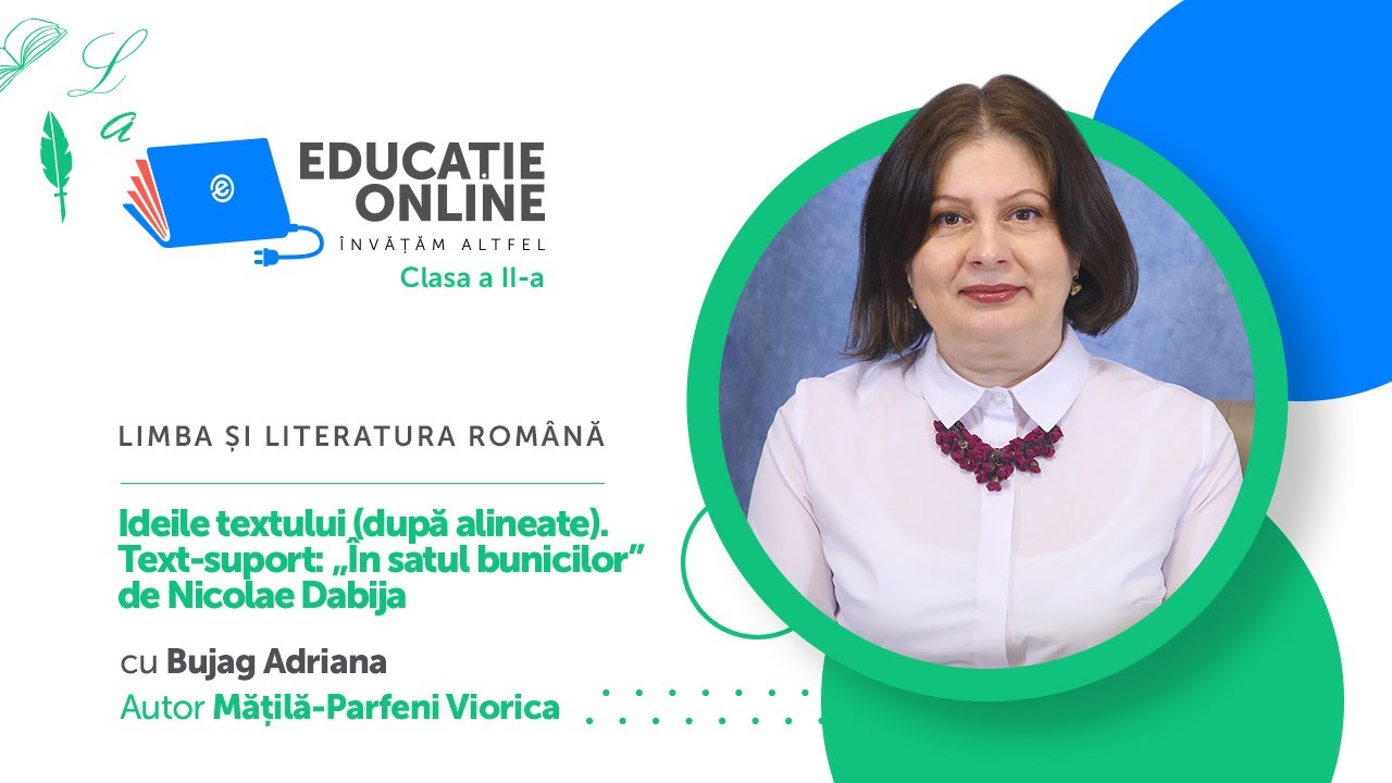 Limba și literatura română, Clasa a II-a, Ideile textului (după alineate). Text-suport...