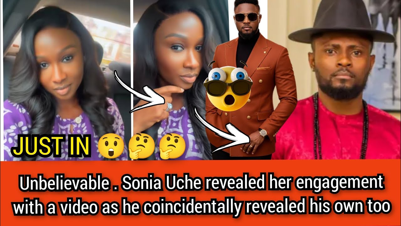 Unbelievable. Sonia Uche revealed her engagement with a video as he coincidentally revealed his own.