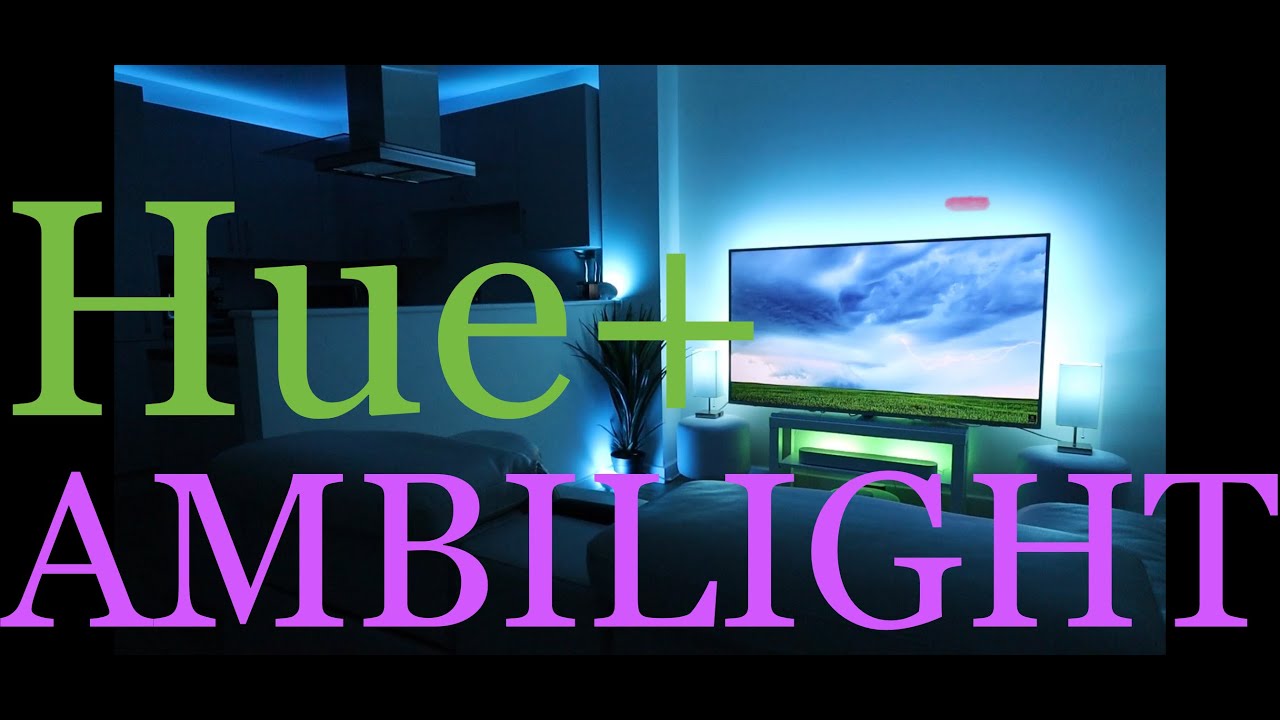 Philips Ambilight TV + Hue Lights EXTREME Setup 2020 (Lightning Thunderstorm Edition) Test Demo