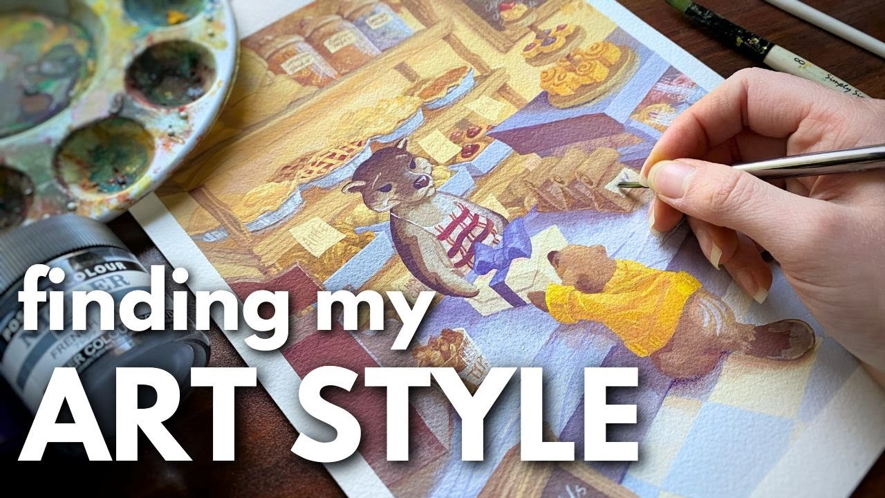 Cozy art vlog 🎨 finding my art style (the looong way), discovering goblincore, + embracing mistakes