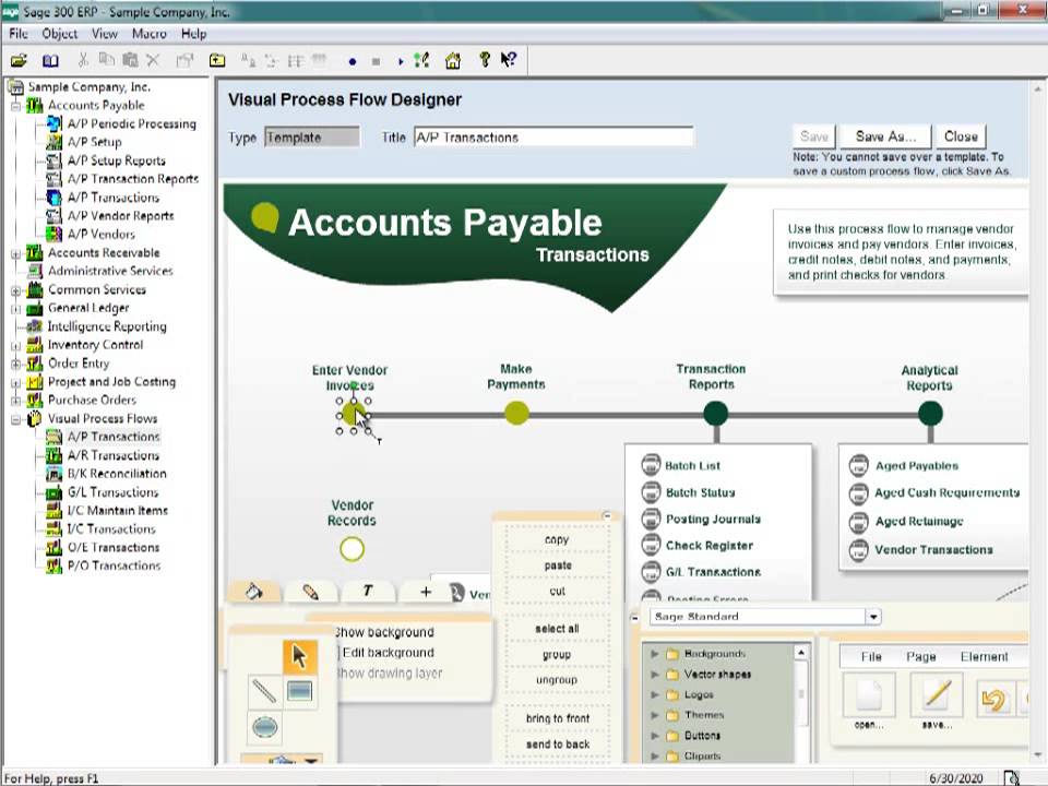 Sage 300 - Visual Process Flows (formerly Accpac)