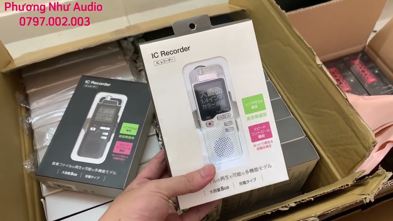 Khui hàng 300c loa Bluetooth tích hợp tai nghe, máy ghi âm