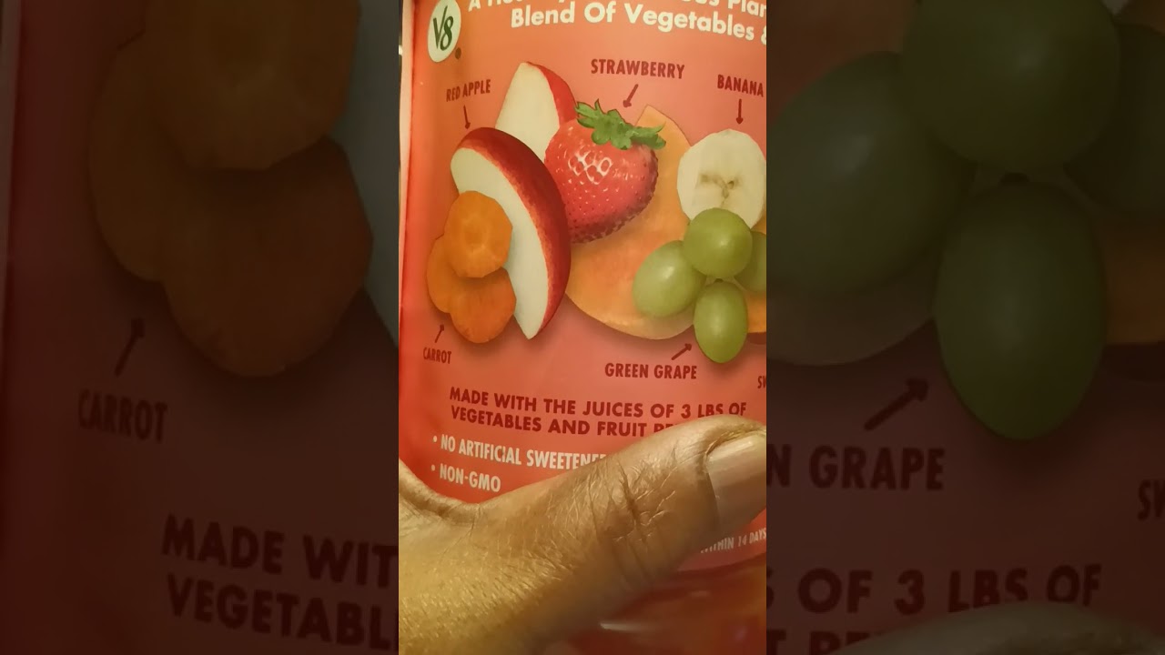 Wanted To Share This V8 Strawberry Bananas Smoothie, An 100% Fruit Juice Good For The Health Ladies