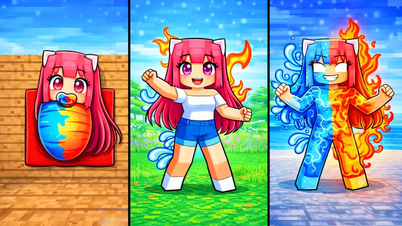 VIATA unei FETE ELEMENTALE in Minecraft!