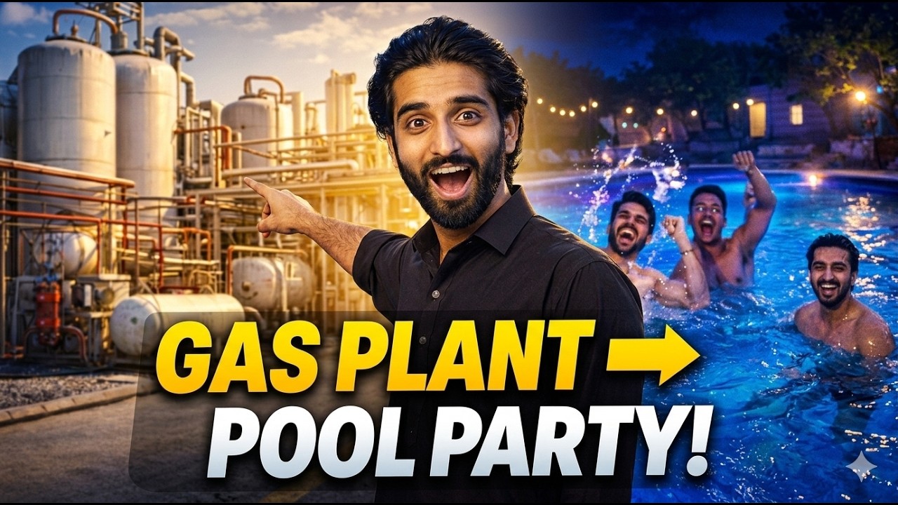 Gas Plant Ka Pehla Experience😮… Aur Raat Ko Pool Party! 😎🎉