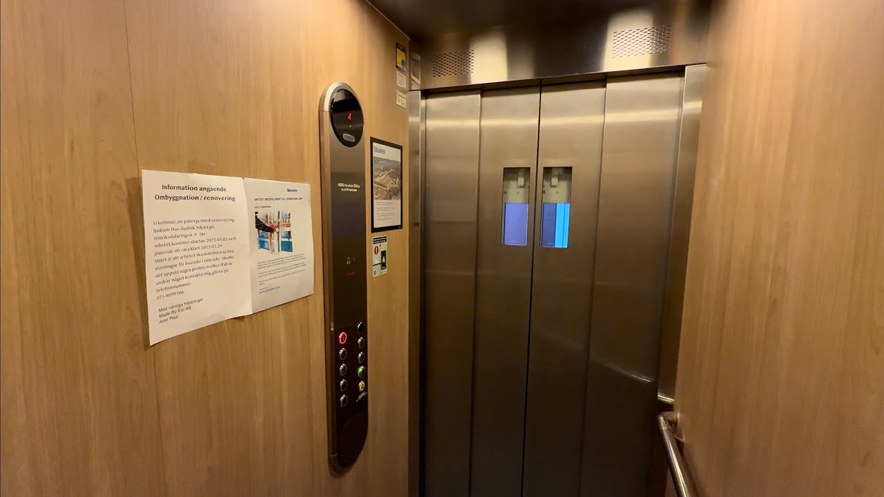 1970 Schlieren (mod.) Traction Elevator @ Henriksdalsringen 5, Nacka, Swdeden.