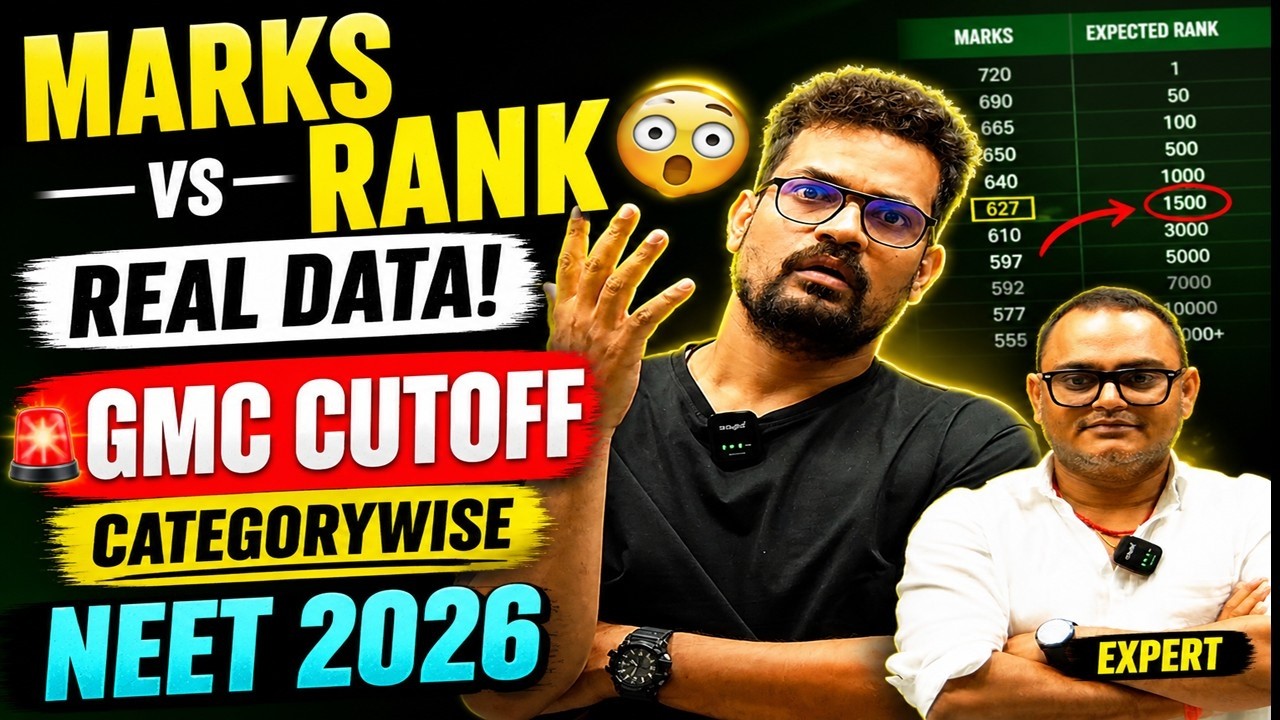 NEET 2026 Marks vs Rank 😳 | Most Accurate Analysis + Category Wise GMC Cutoff | Nikhil Sir