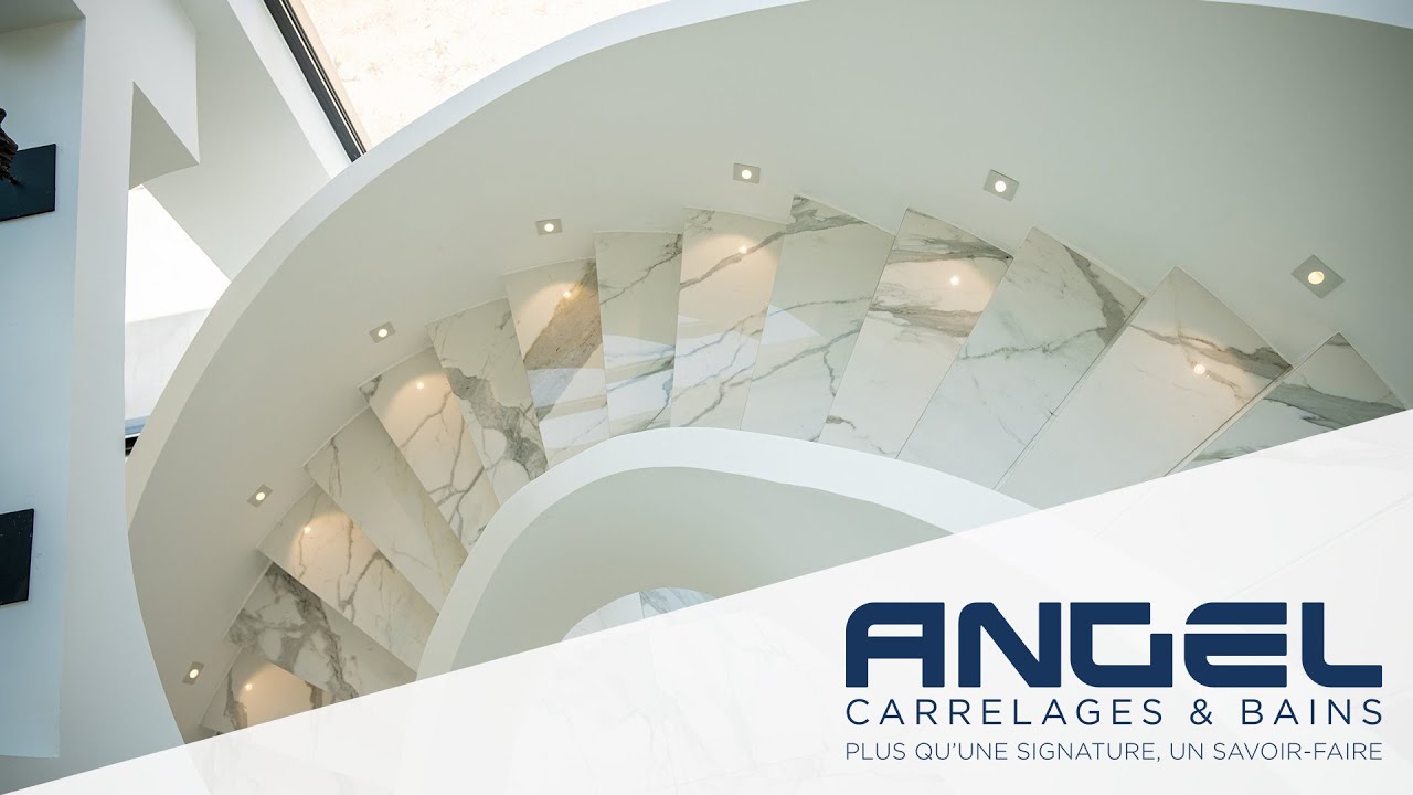 ANGEL Carrelages & Bains | Carrelage sol imitation marbre blanc dans une villa de luxe