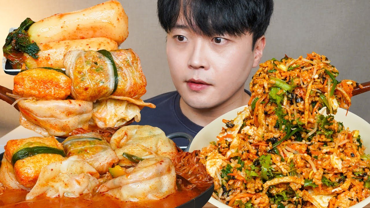 만두전골 야채비빔밥 총각김치 먹방 BIBIMBAP & KIMCHI & MANDU JEONGOL ASMR MUKBANG REAL SOUND EATING SHOW