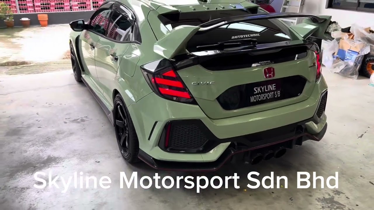 Honda Civic Hatchback Fk7 Fk8 2016-2021 Tail Lamp Light Bar Mugen Style WhatsApp 0167335279