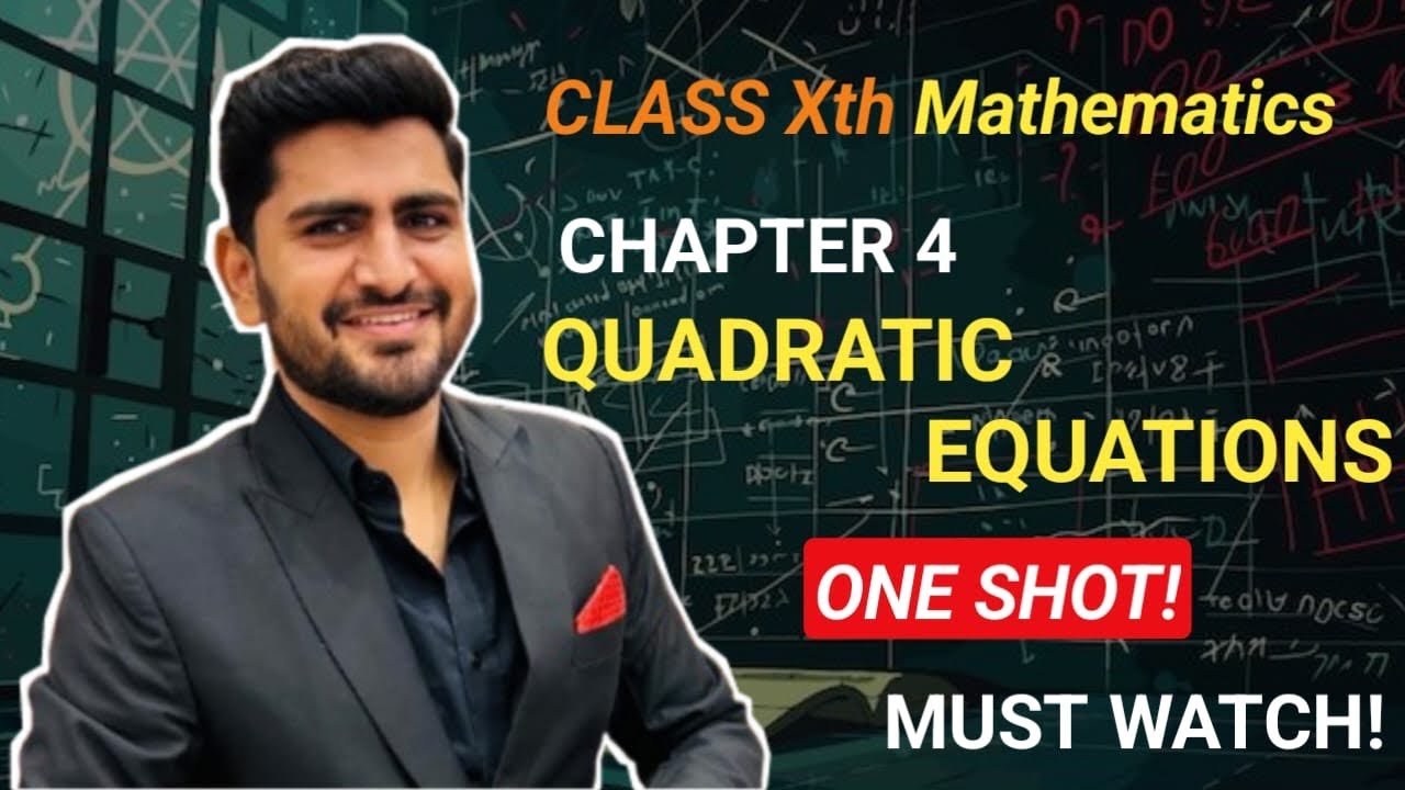 CHAPTER-4 QUADRATIC EQUATIONS | CLASS-10 th | #maths #mathsforexams #exam #education#class10th#maths