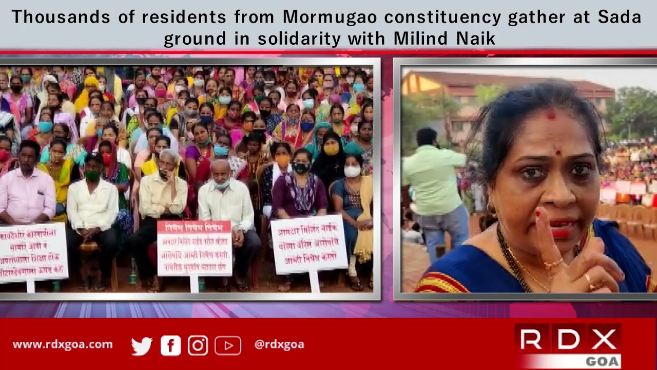 Residents from Mormugao constituency gather at Sada ground in solidarity with Milind Naik