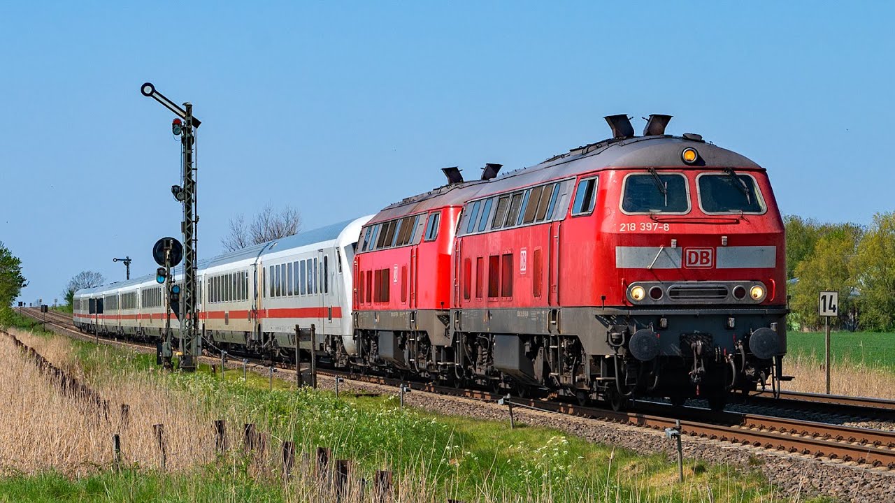 Zugverkehr auf der Marschbahn zwischen Niebüll und Westerland (Sylt) - Sylt Shuttle, RDC Autozug uvm