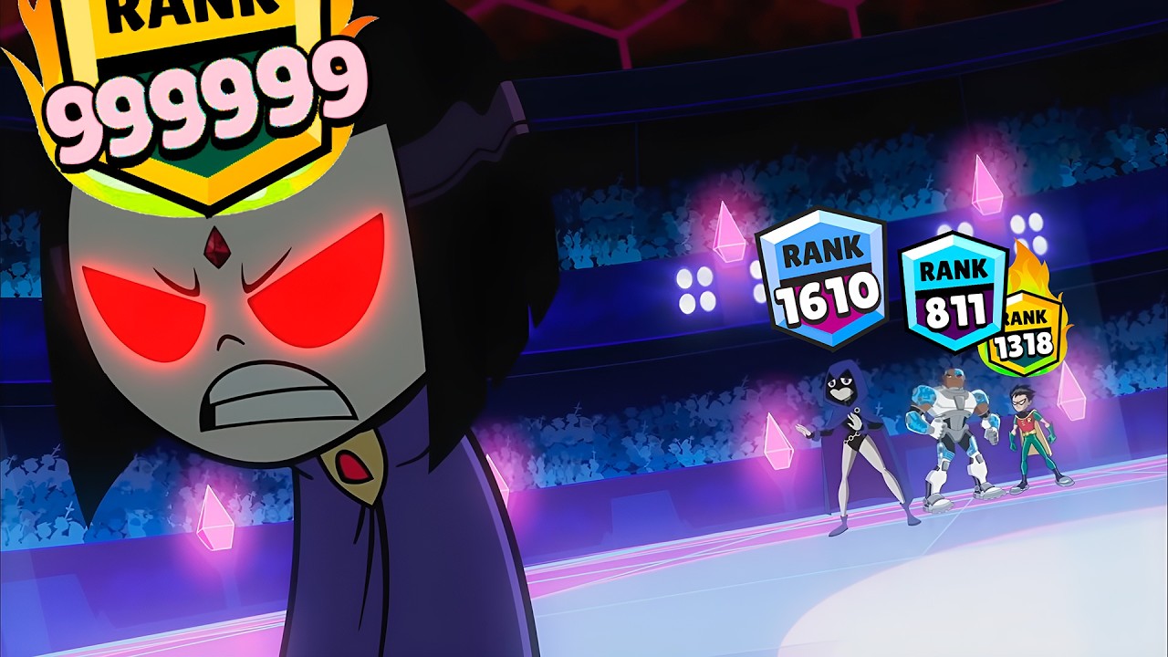 Teen Titans X Brawl Stars Rank Up🥶❤️&zwj;🔥 #brawlstars #teentitans #teentitansgo #rankup #rank