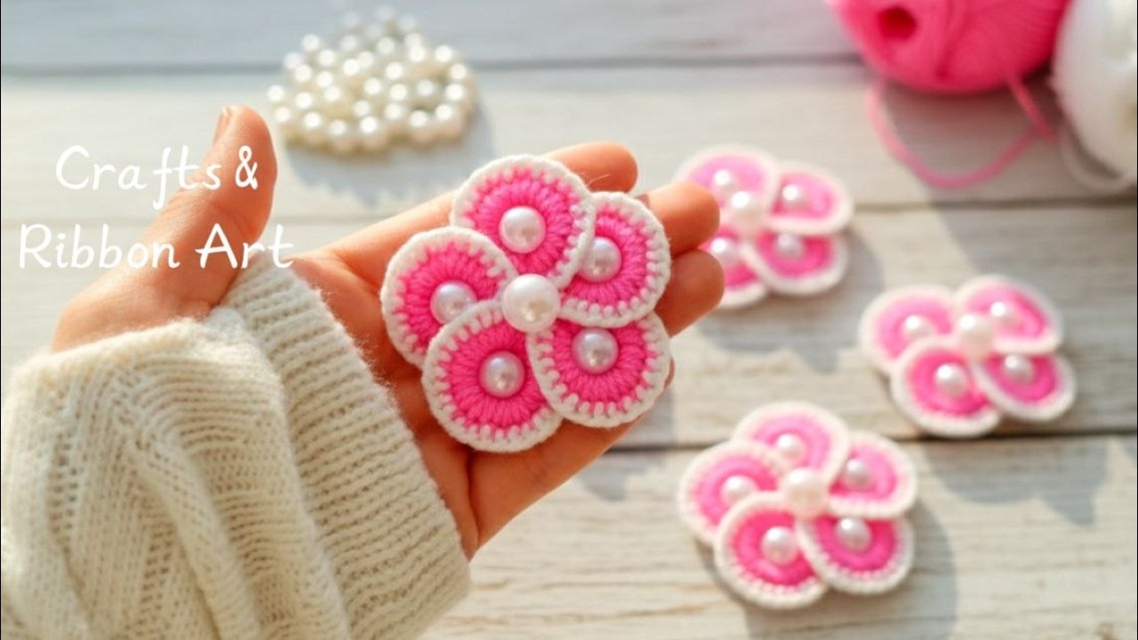 💖🌟Flowers That Everyone Loves - Yarn Flowers in a Super Easy Way - You'll Love This Cute Idea !!