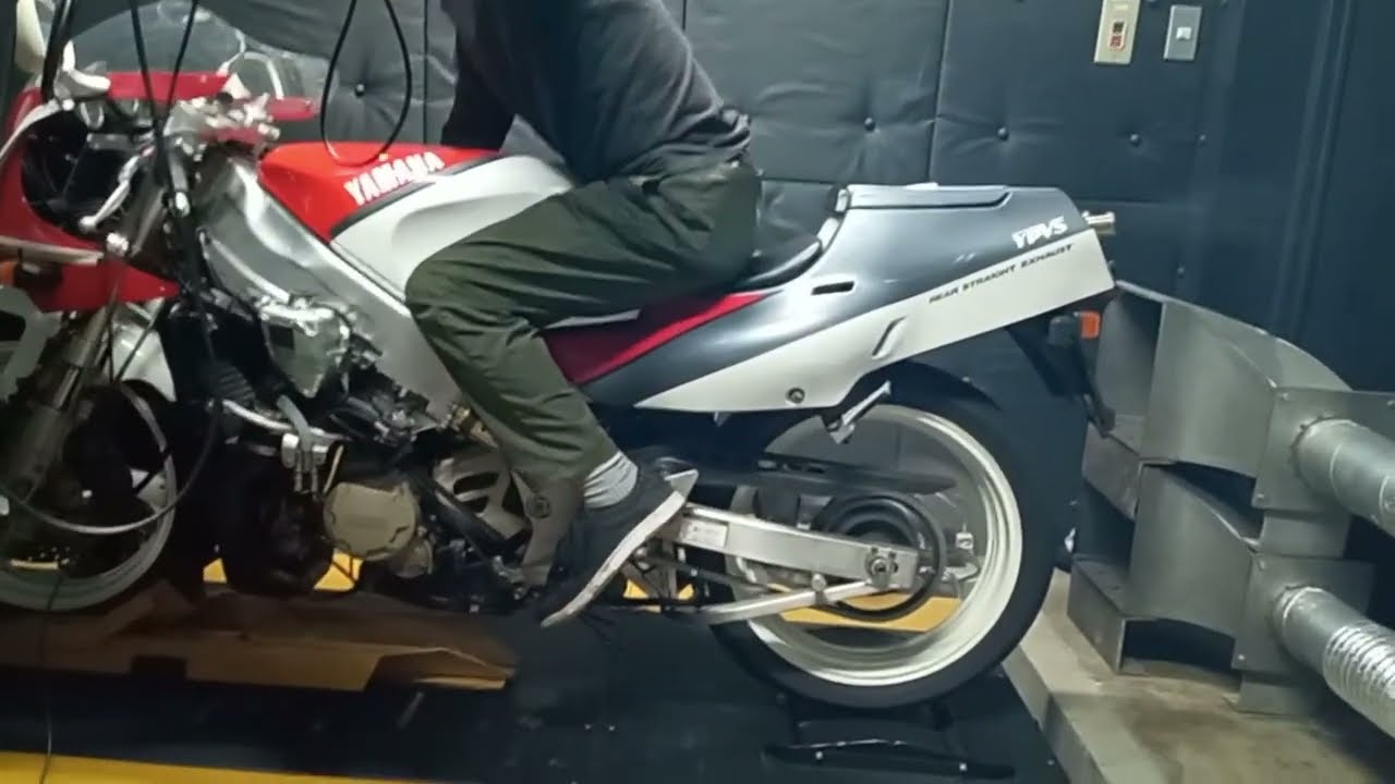 【後軸60馬力over‼︎】TZR250 3MA3パワーチェック！！TYGA Performance製チャンバー装着レッドゾーンは11,500rpm【後方排気２ストサウンド】2