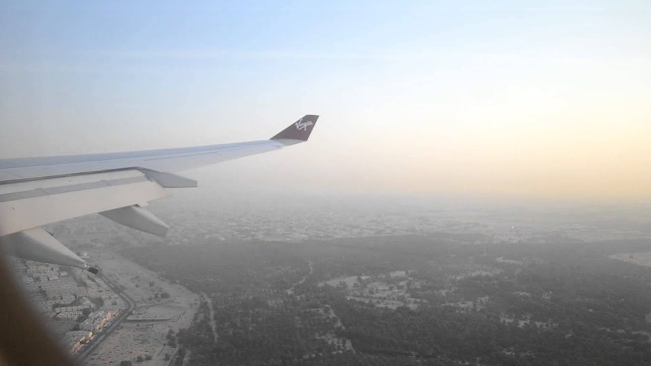 Virgin A340-600 G-VEIL Landing  Dubai international