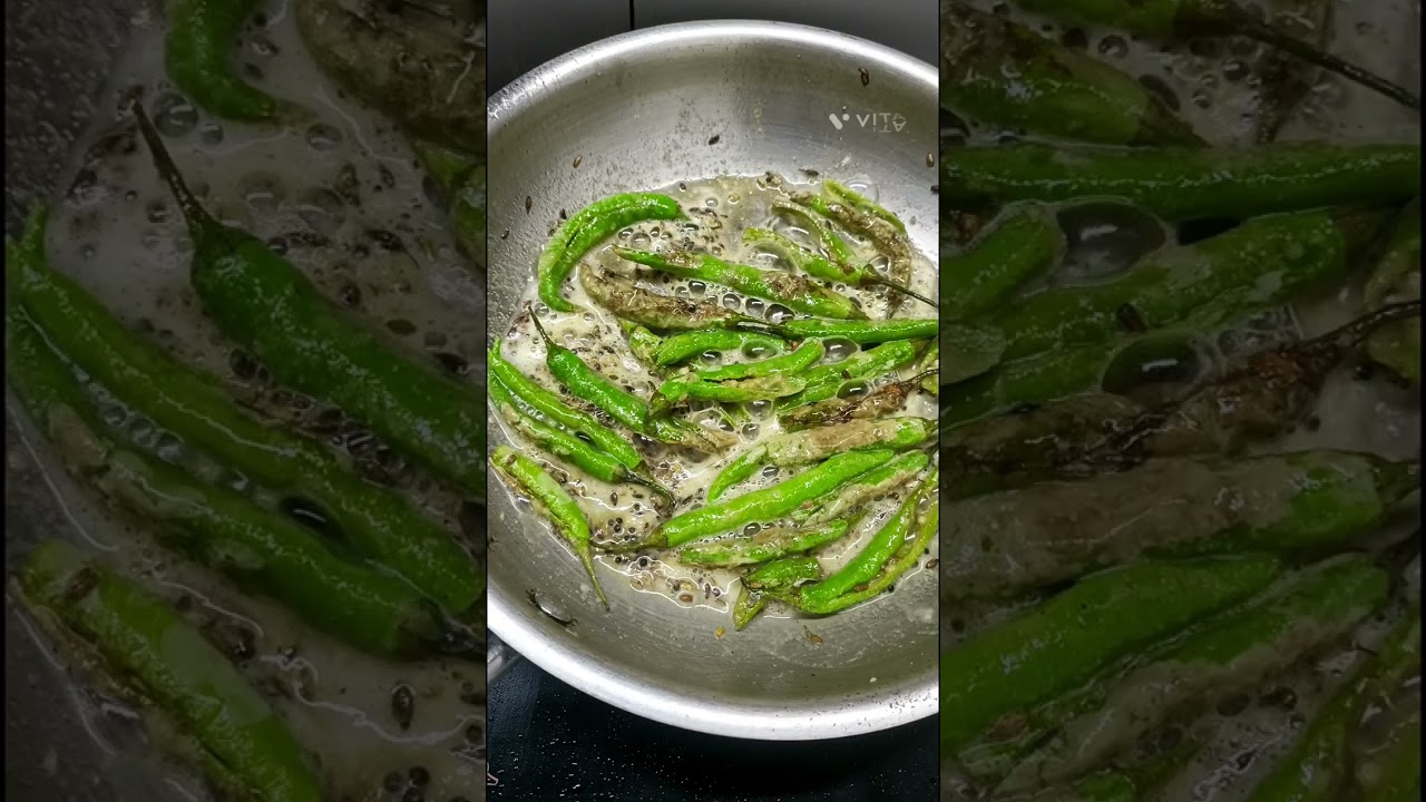 बेसन मिर्च बहुत ही टेस्टी और चटपटी पूरी पराठे के साथ खाएं घर में सब्जी ना हो तो यहट्राई करें 👍😋