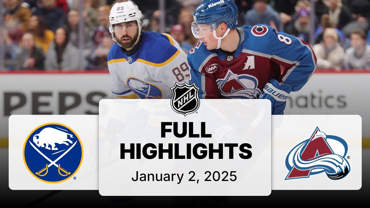 NHL Highlights | Sabres vs. Avalanche | January 02, 2025