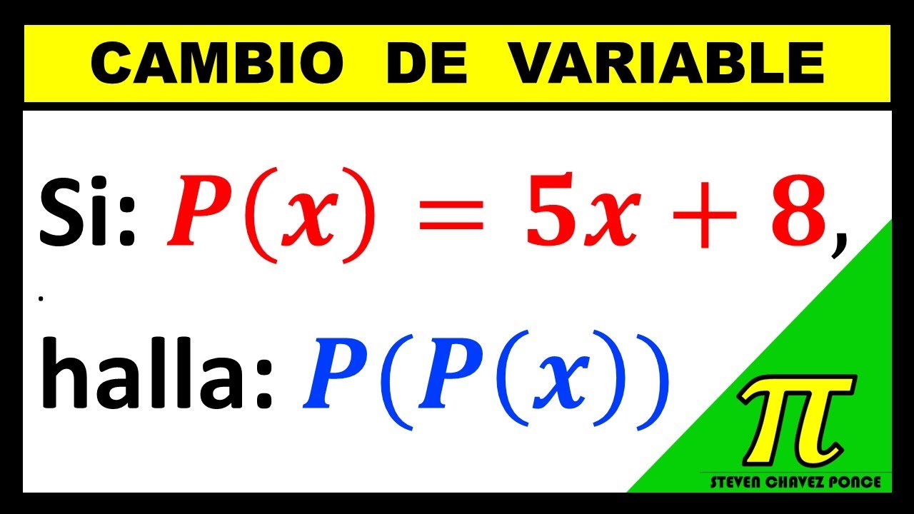 Polinomios | cambio de variable | polinomio evaluado en otro polinomio | ejercicio resuelto