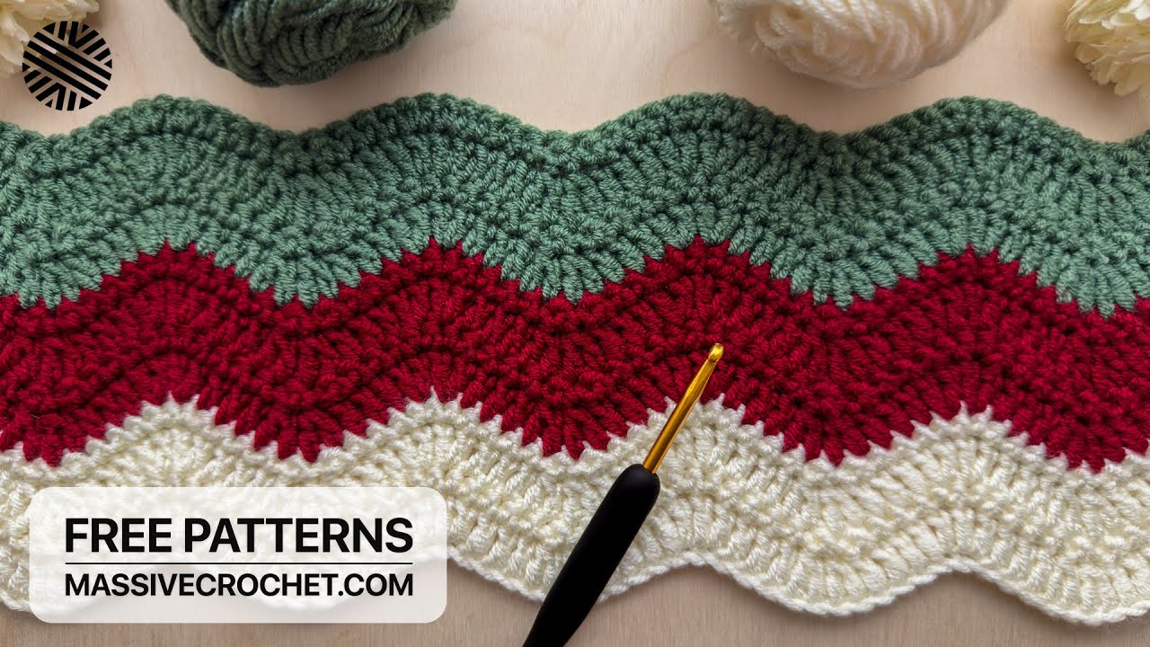 VERY EASY Crochet Pattern for Beginners!⚡️Crochet Ripple Stitch for Baby Blanket & Bag